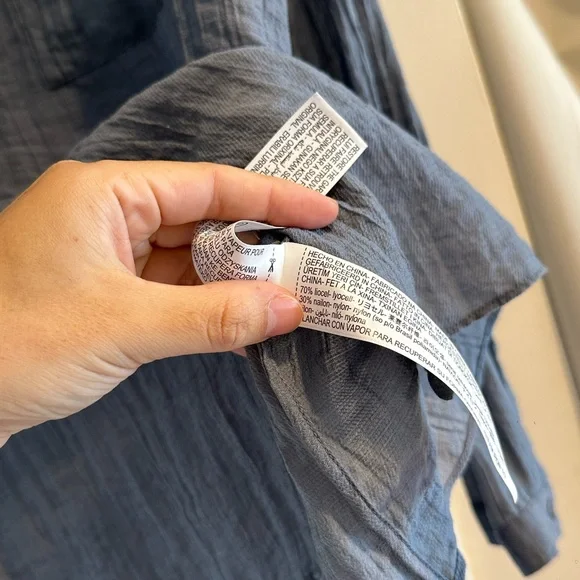 Massimo Dutti Charcoal Button Down Casual Shirt - Picture 6 of 9